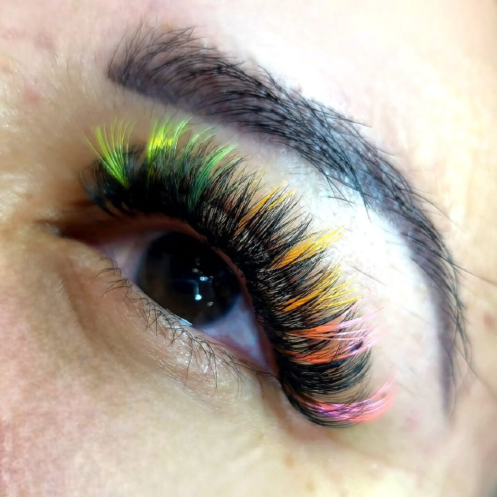 neon lashes