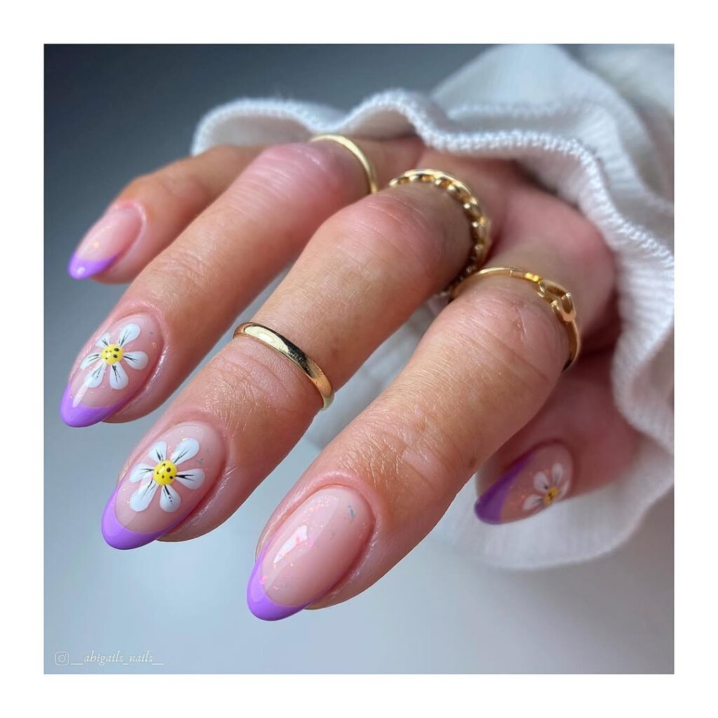 levander french nails - Instagram: @__abigails_nails__